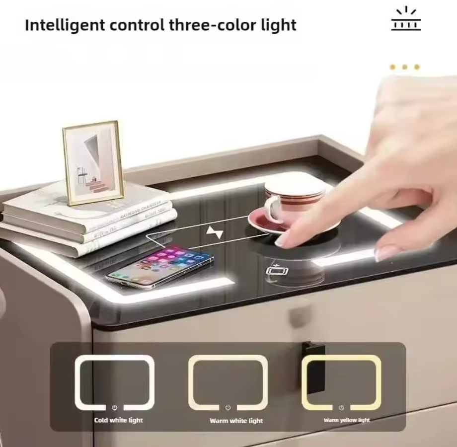 Smart NightStand with FingerPrint Lock